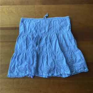 Mini Boden girl’s 11-12 y.o. blue skirt with eyelet embellishment